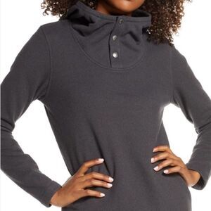 THE NORTH FACE KNIT STITCH SNAP COLLAR HOODIE